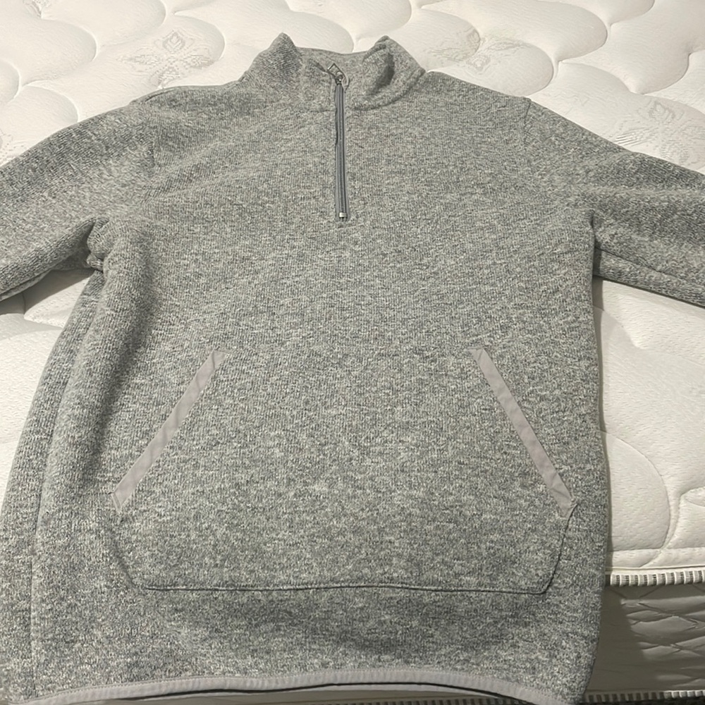 J. Crew Mercantile Gray Quarter-zip Sweater